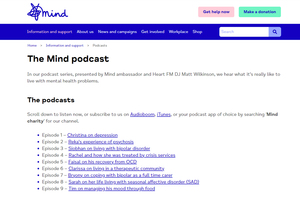 Mental health podcast link - www.mindsnaps.co.uk  depression 